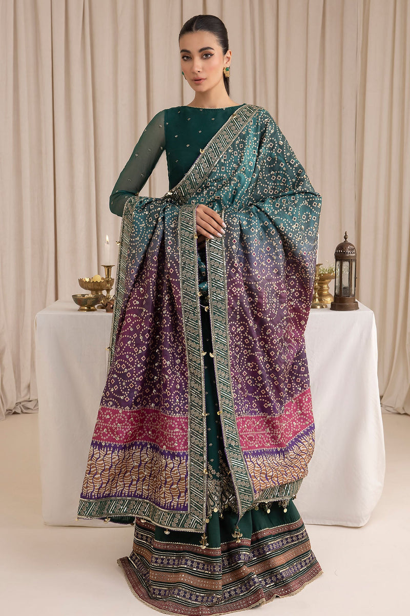 Jazmin Wedding Formal Embroidered Chiffon Unstitched 3Pc Suit UC-3016