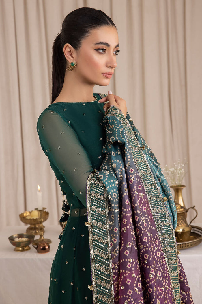 Jazmin Wedding Formal Embroidered Chiffon Unstitched 3Pc Suit UC-3016