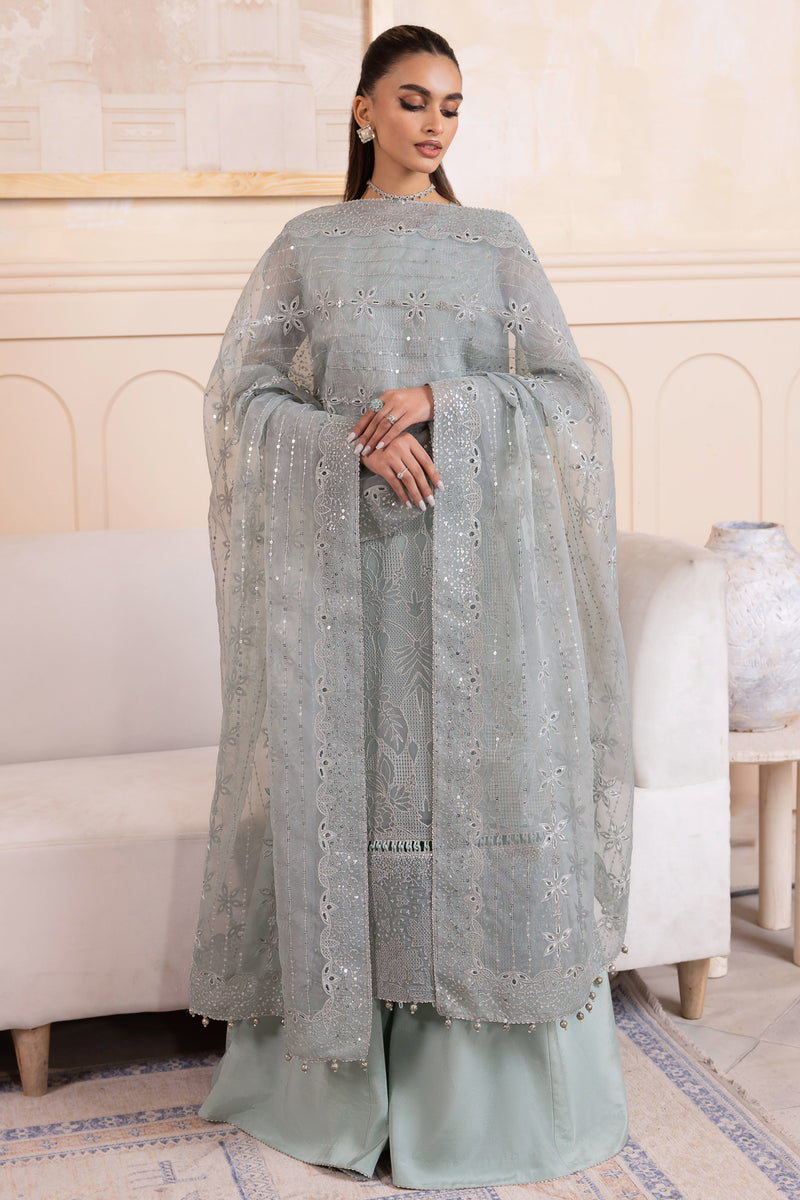 Jazmin Wedding Formal Embroidered Chiffon Unstitched 3Pc Suit UC-3043
