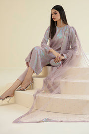 Baroque Exclusive Formal Embroidered Sequence Net Unstitched 3Pc UF-384