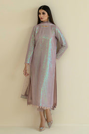 Baroque Exclusive Formal Embroidered Sequence Net Unstitched 3Pc UF-384