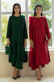 Baroque Exclusive Formal Embroidered Sequence Net Unstitched 3Pc UF-385