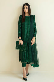 Baroque Exclusive Formal Embroidered Sequence Net Unstitched 3Pc UF-386
