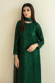 Baroque Exclusive Formal Embroidered Sequence Net Unstitched 3Pc UF-386