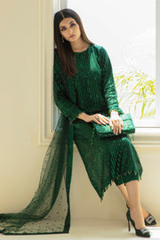Baroque Exclusive Formal Embroidered Sequence Net Unstitched 3Pc UF-386