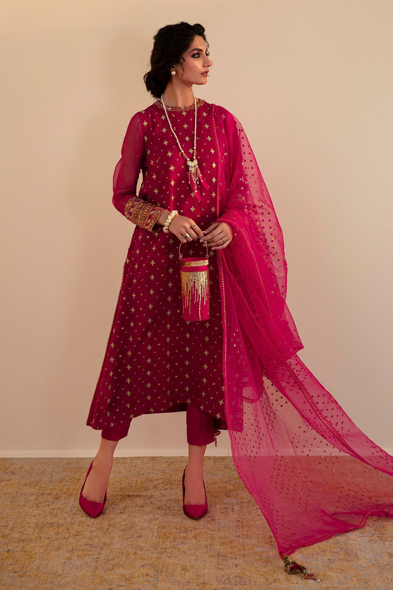 Baroque Exclusive Formal Embroidered Chiffon Unstitched 3Pc UF-394