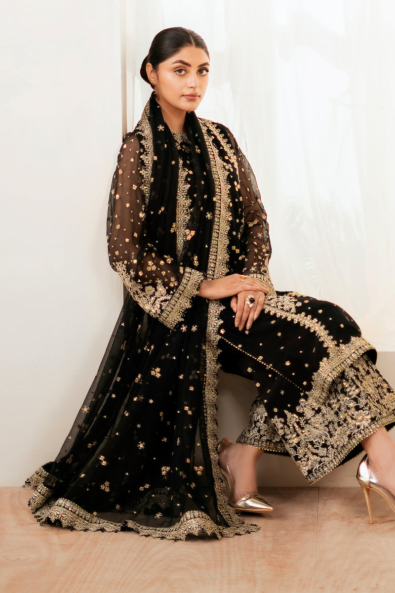 Baroque Exclusive Formal Embroidered Chiffon Unstitched 3Pc UF-4038
