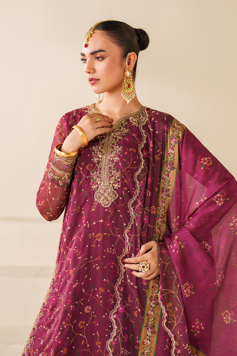 Baroque Exclusive Formal Embroidered Chiffon Unstitched 3Pc Suit UF-4277