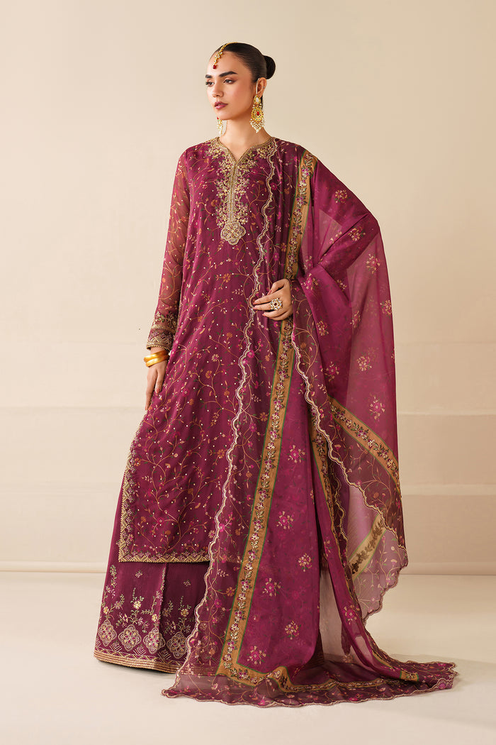 Baroque Exclusive Formal Embroidered Chiffon Unstitched 3Pc Suit UF-4277