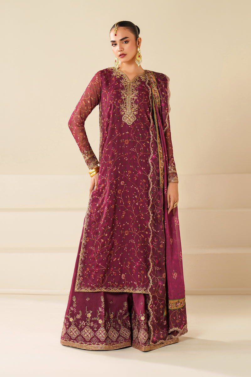 Baroque Exclusive Formal Embroidered Chiffon Unstitched 3Pc Suit UF-4277