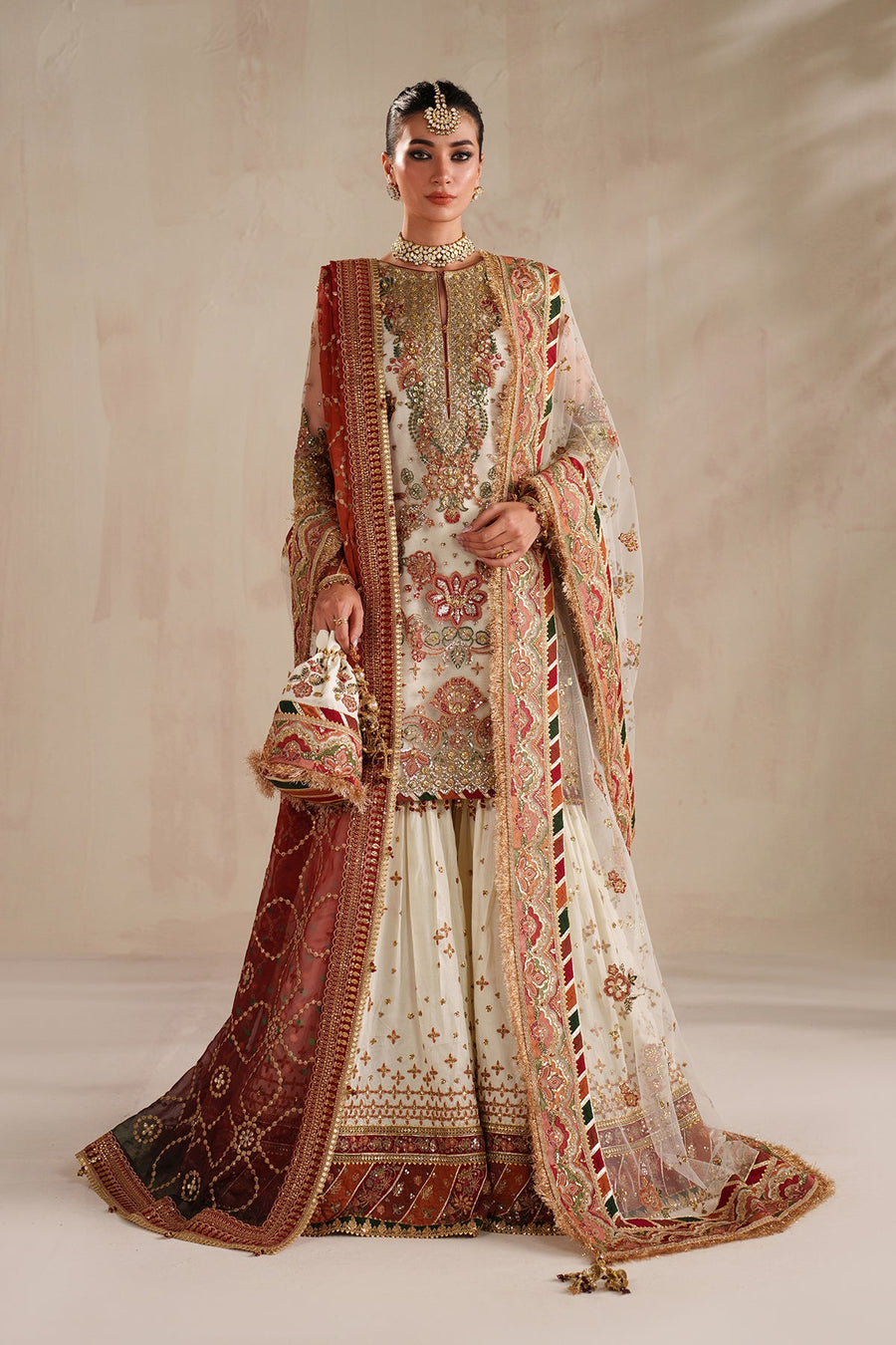 Baroque Exclusive Formal Embroidered Net Unstitched 3Pc UF-4368