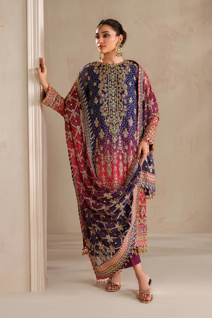 Baroque Exclusive Formal Embroidered Chiffon Unstitched 3Pc Suit UF-4369