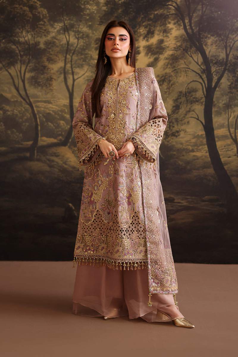 Baroque Exclusive Formal Embroidered Net Unstitched 3Pc UF-4378
