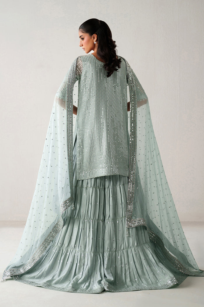 Baroque Exclusive Formal Embroidered Chiffon Unstitched 3Pc Suit UF-4389