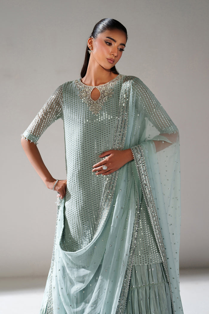 Baroque Exclusive Formal Embroidered Chiffon Unstitched 3Pc Suit UF-4389