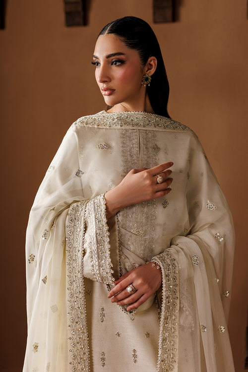 Baroque Exclusive Formal Embroidered Raw Silk Unstitched 3Pc Suit UF-4434