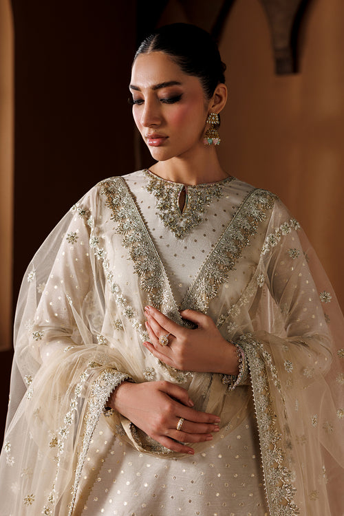 Baroque Exclusive Formal Embroidered Zari Chiffon Unstitched 3Pc Suit UF-4435