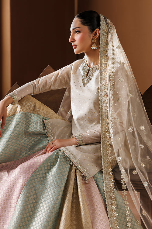 Baroque Exclusive Formal Embroidered Zari Chiffon Unstitched 3Pc Suit UF-4435
