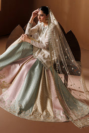 Baroque Exclusive Formal Embroidered Zari Chiffon Unstitched 3Pc Suit UF-4435