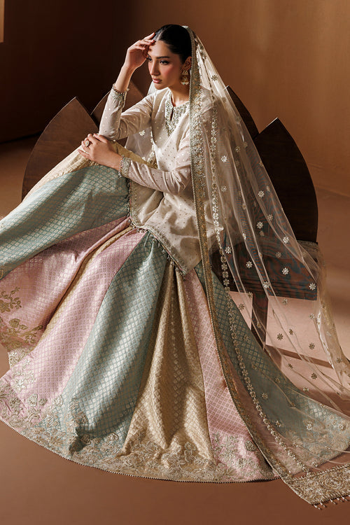 Baroque Exclusive Formal Embroidered Zari Chiffon Unstitched 3Pc Suit UF-4435