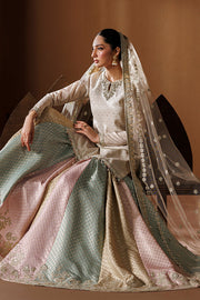 Baroque Exclusive Formal Embroidered Zari Chiffon Unstitched 3Pc Suit UF-4435