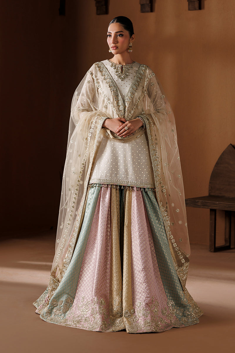 Baroque Exclusive Formal Embroidered Zari Chiffon Unstitched 3Pc Suit UF-4435