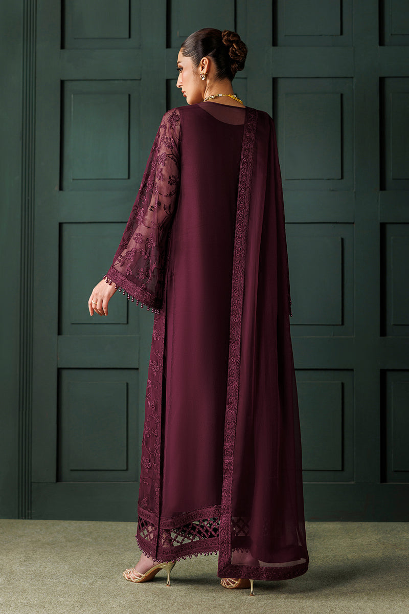 Baroque Exclusive Formal Embroidered Chiffon Unstitched 3Pc Suit UF-4436