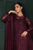 Baroque Exclusive Formal Embroidered Chiffon Unstitched 3Pc Suit UF-4436
