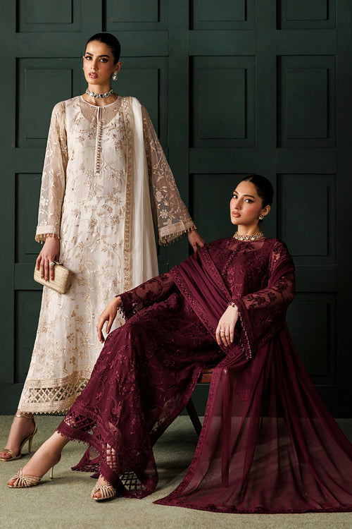 Baroque Exclusive Formal Embroidered Chiffon Unstitched 3Pc Suit UF-4437