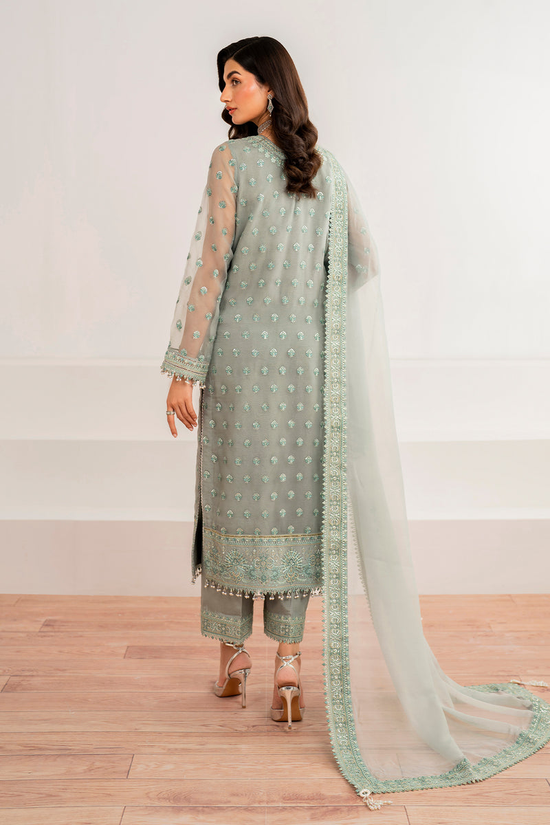 Baroque Exclusive Formal Embroidered Chiffon Unstitched 3Pc Suit UF-692