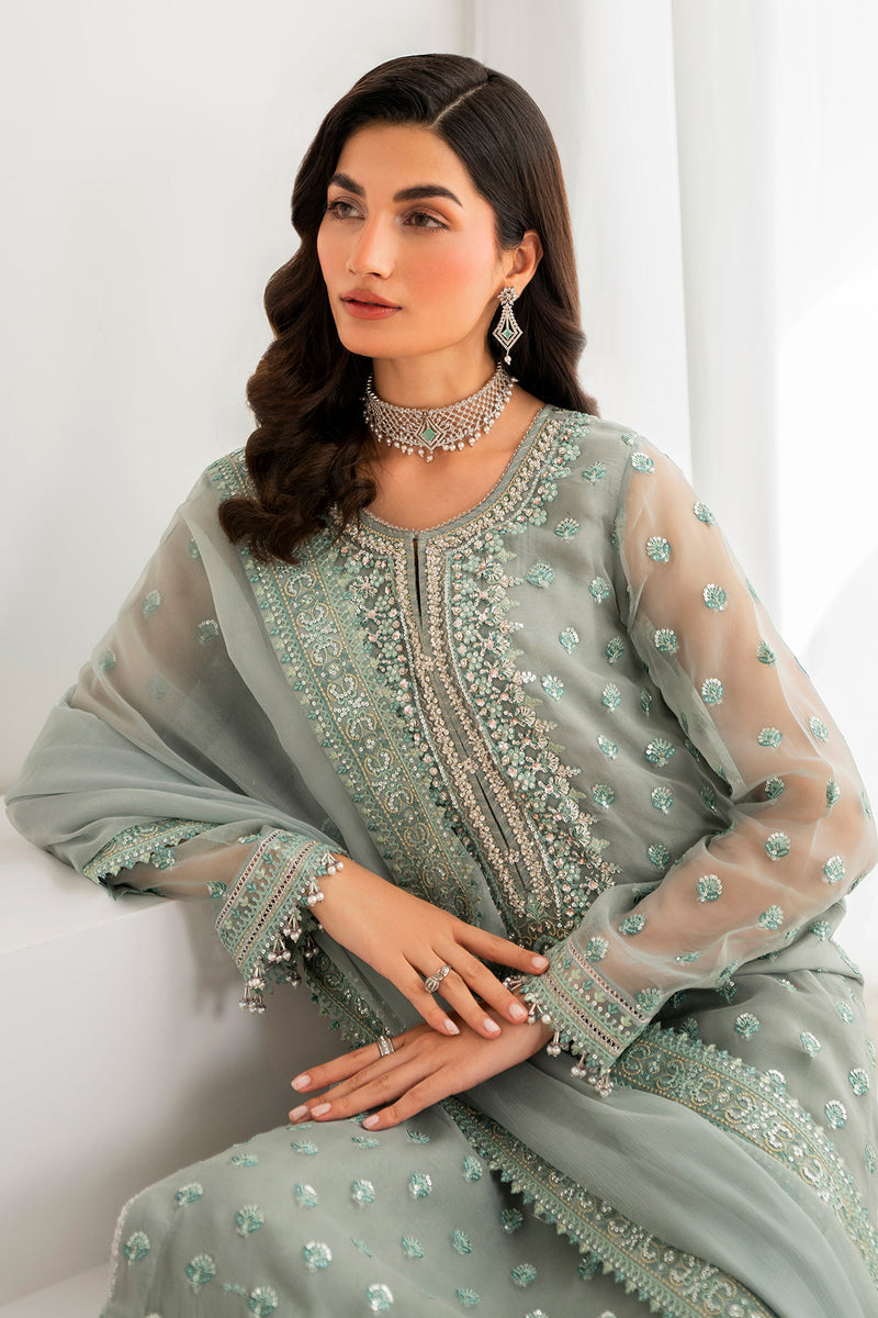 Baroque Exclusive Formal Embroidered Chiffon Unstitched 3Pc Suit UF-692
