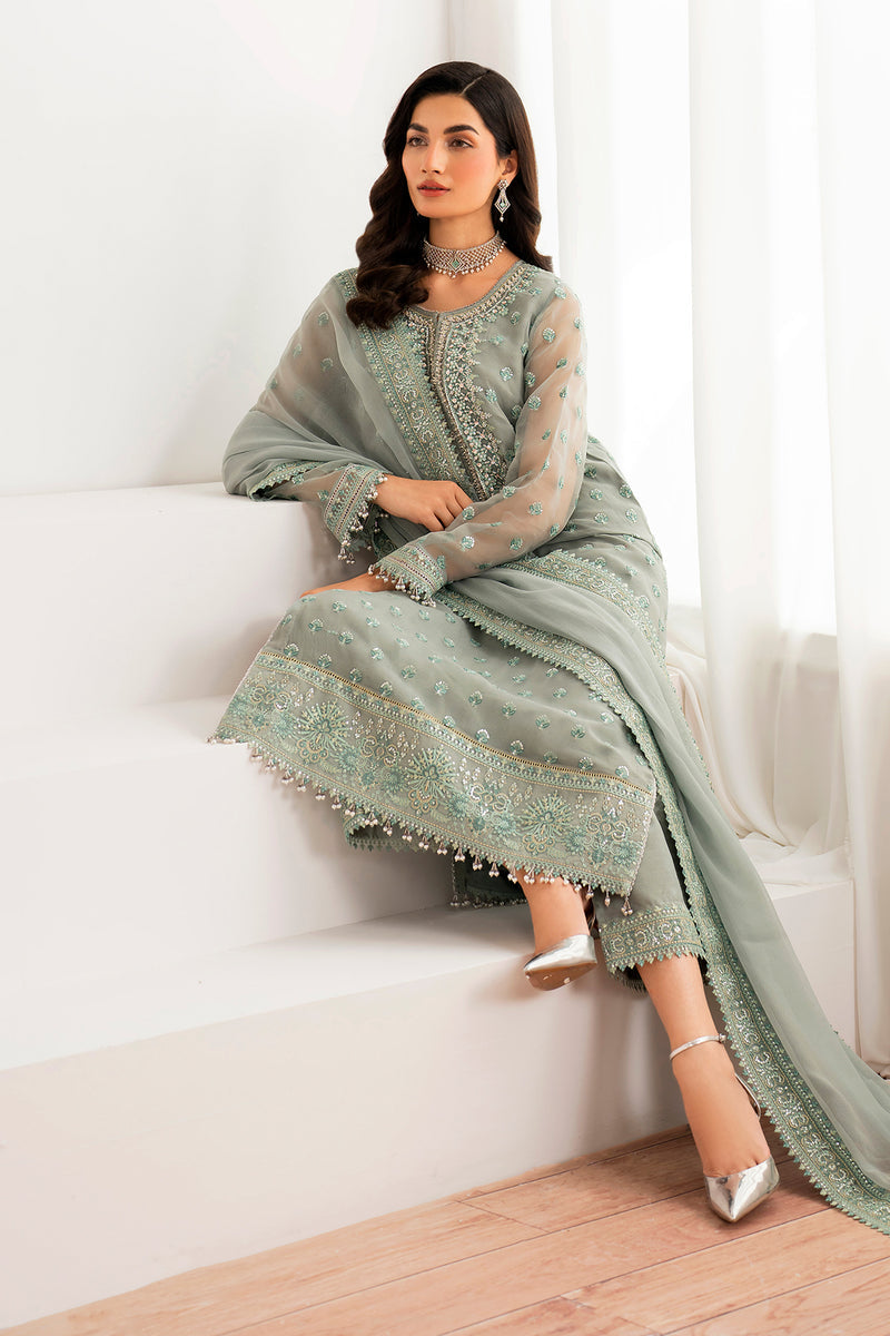 Baroque Exclusive Formal Embroidered Chiffon Unstitched 3Pc Suit UF-692
