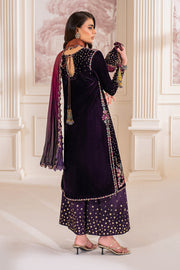 Baroque Exclusive Formal Embroidered Velvet Unstitched 3Pc Suit UF-748