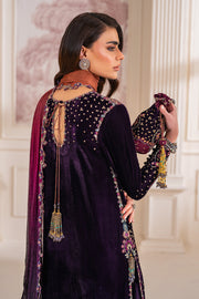 Baroque Exclusive Formal Embroidered Velvet Unstitched 3Pc Suit UF-748