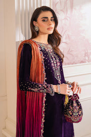 Baroque Exclusive Formal Embroidered Velvet Unstitched 3Pc Suit UF-748