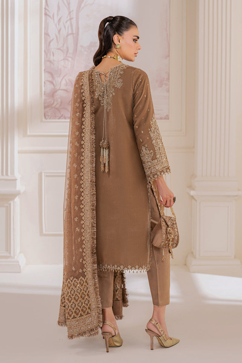 Baroque Exclusive Formal Embroidered Velvet Unstitched 3Pc Suit UF-754