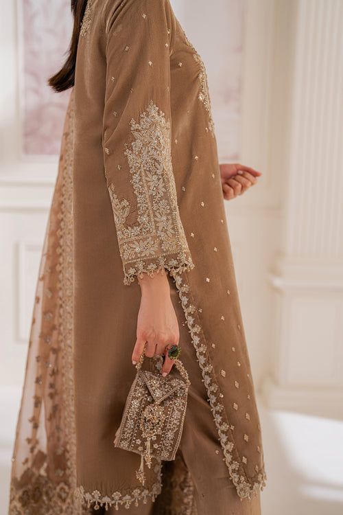 Baroque Embroidered Velvet Unstitched 3Pc Suit SF-754