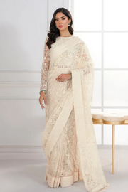 Baroque Chantelle Embroidered Luxury Net Unstitched Saree D-287