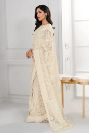 Baroque Chantelle Embroidered Luxury Net Unstitched Saree D-287