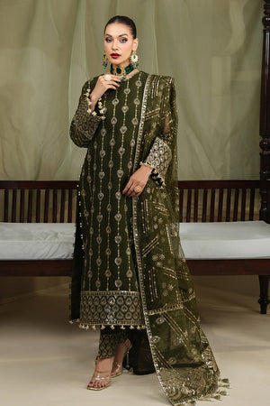 Alizeh Fashion Embroidered Chiffon Unstitched 3Pc Suit UF-V03D05 IZEL
