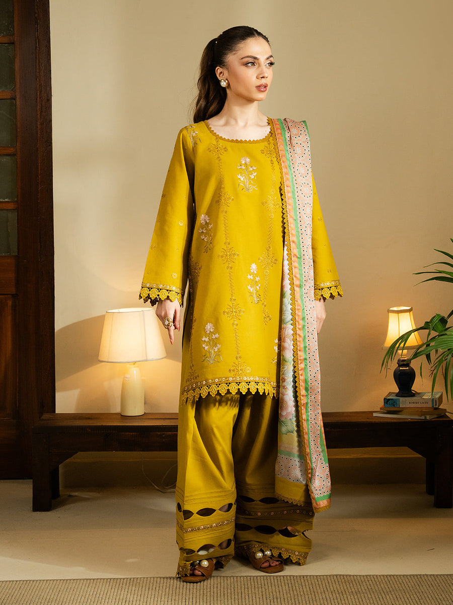 Faiza Faisal Embroidered Summer Lawn Unstitched 3Pc Suit - UMARA