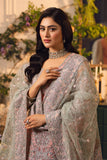 Hemstitch Festive Embroidered Net Unstitched 3Pc Suit - Raya