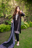 La Rosaa Embroidered Cotton Stitched 3Pc Suit - Zora