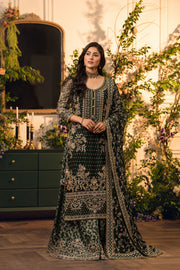 Hemstitch Festive Embroidered  Chiffon Unstitched 3Pc Suit - Heer