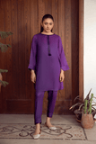 La Rosaa Basics Embroidered Self Cotton Lawn Stitched 2Pc Suit LRB24-01 Kaia