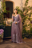 Hemstitch Festive Embroidered Net Unstitched 3Pc Suit - Moonlight