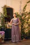 Hemstitch Festive Embroidered Net Unstitched 3Pc Suit - Moonlight