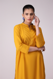 La Rosaa Basics Embroidered Georgette Stitched 2Pc Suit LRSAB24-05 Marigold