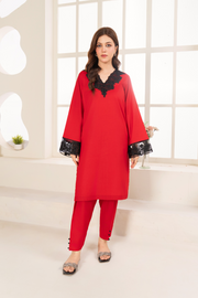 La Rosaa Akgalleria Stitched Cotton Lawn 2Pc Suit - Tulip