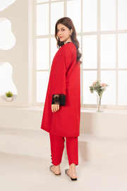 La Rosaa Akgalleria Stitched Cotton Lawn 2Pc Suit - Tulip